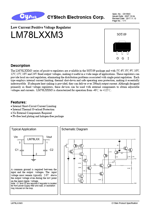 LM78L12M3 CYStech
