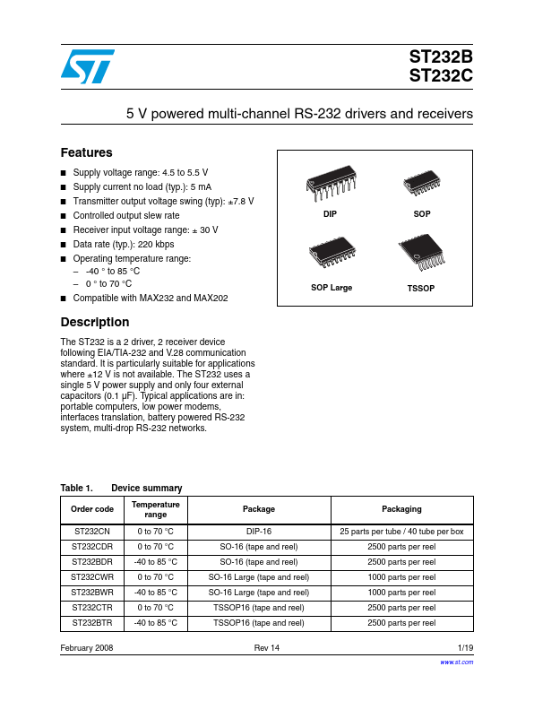 ST232B ST Microelectronics