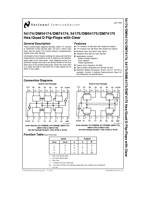 DM74175 National Semiconductor