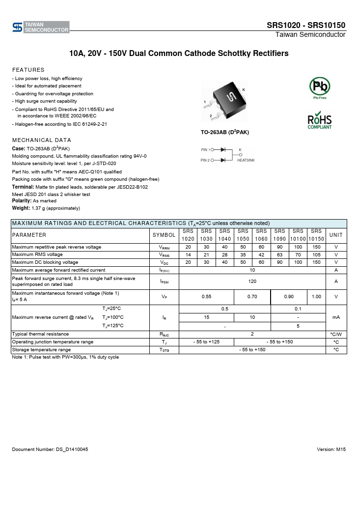 SRS10150 Taiwan Semiconductor