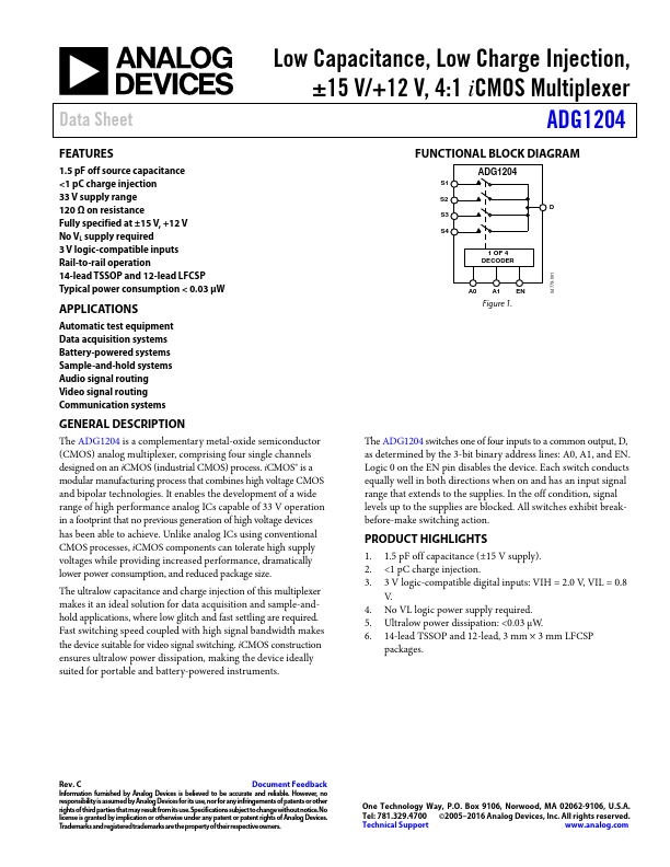 ADG1204 Analog Devices