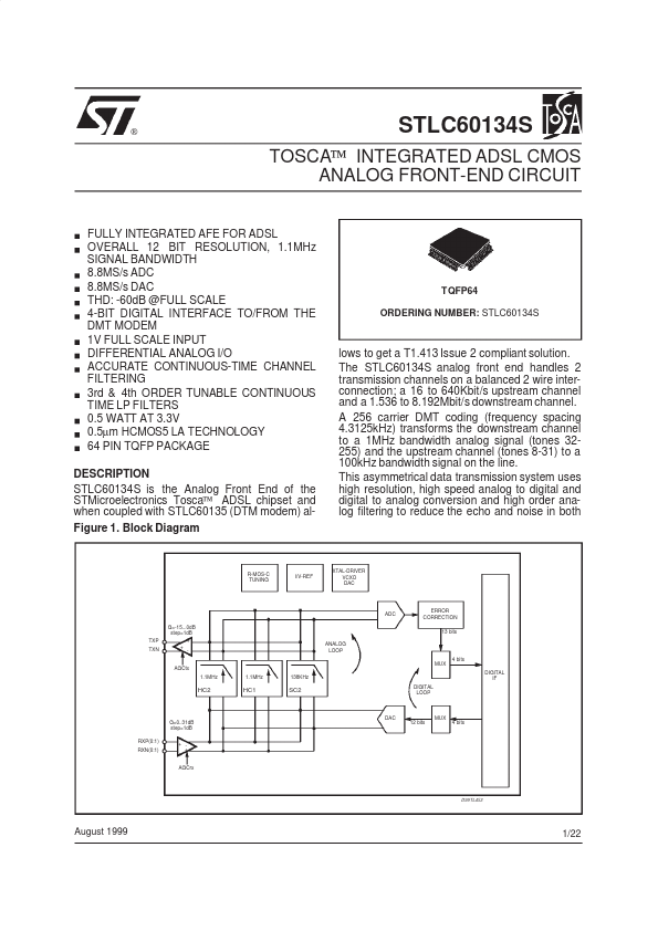 STLC60134S ST Microelectronics