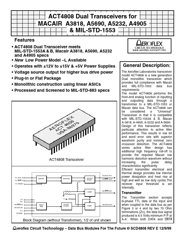 ACT4808 Aeroflex Circuit Technology