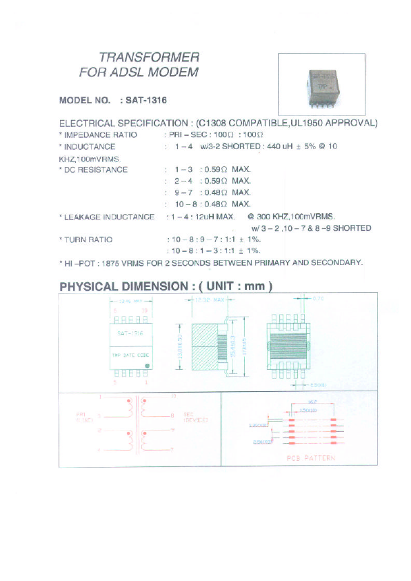 SAT-1316 Micro Electronics