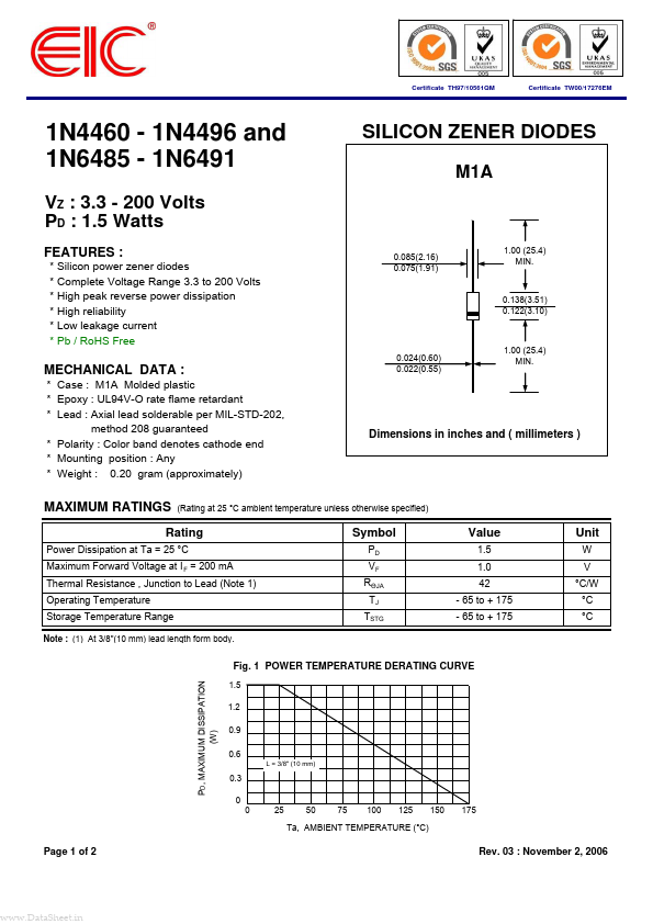 1N4470 EIC discrete Semiconductors