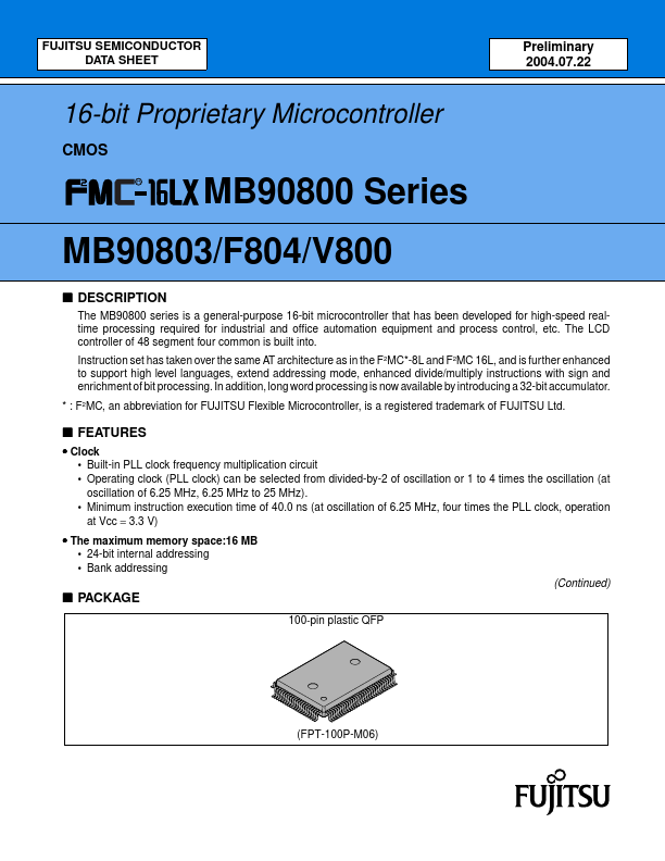MB90800 Fujitsu Media Devices