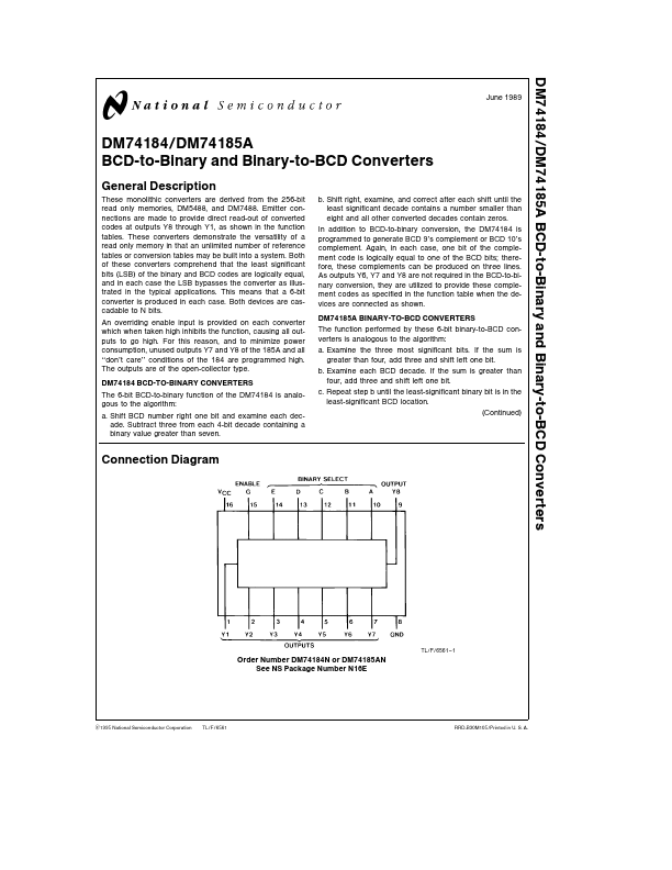 DM74185A National Semiconductor