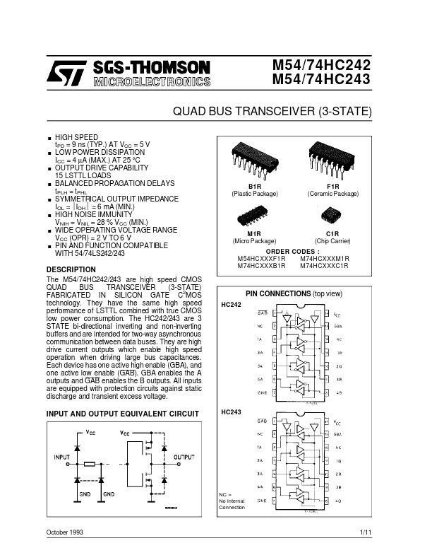 M54HC243 ST Microelectronics