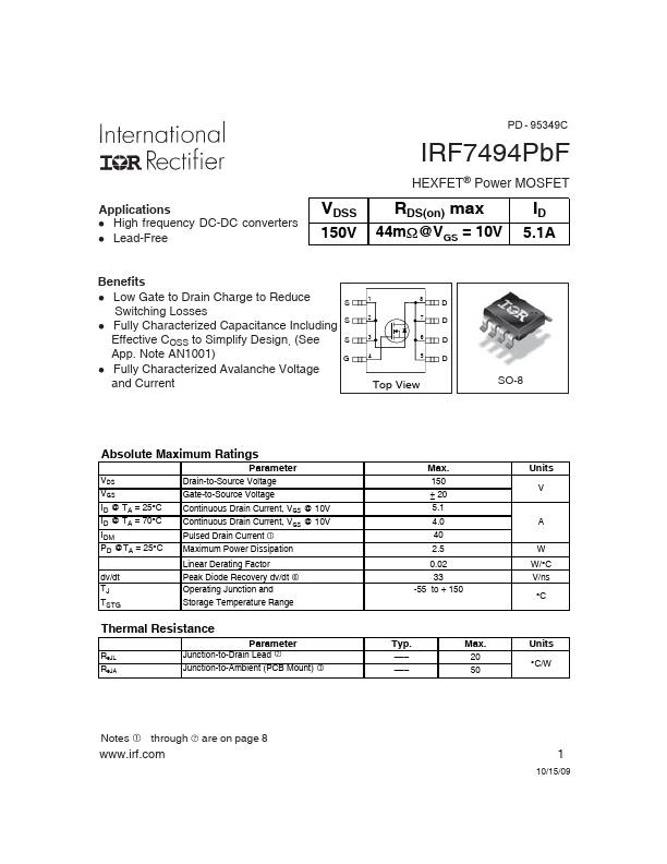IRF7494PbF International Rectifier