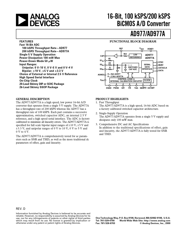 AD977 Analog Devices