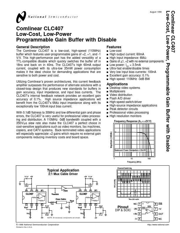 CLC407 National Semiconductor