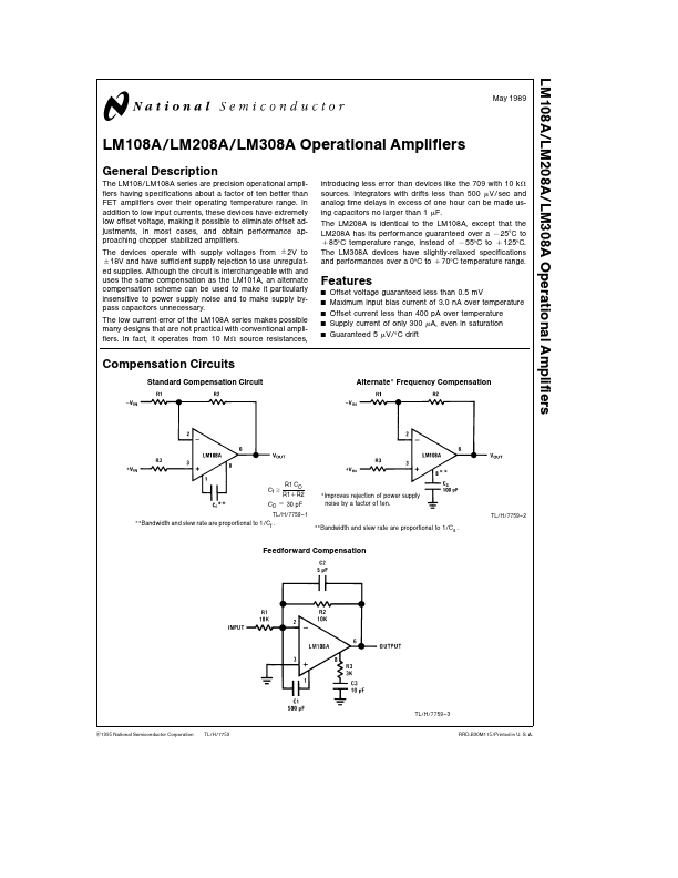 LM308A National Semiconductor