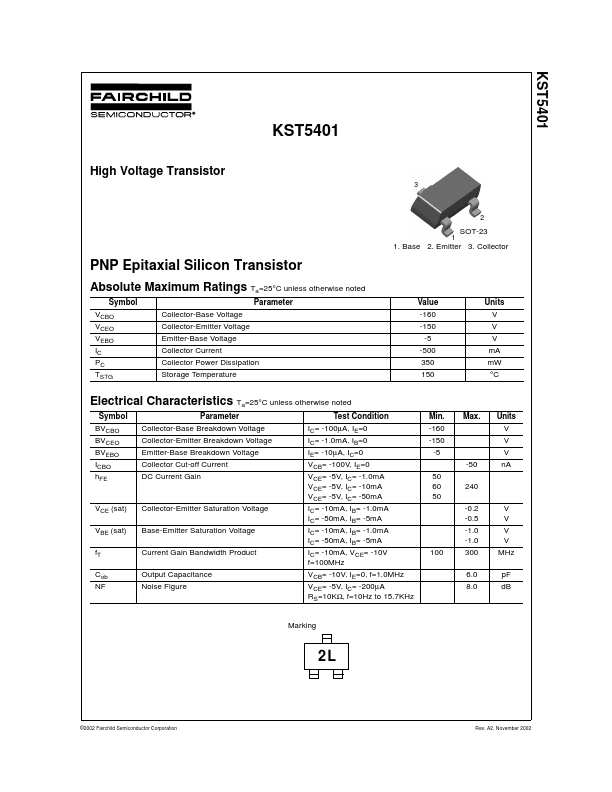 KST5401 Fairchild Semiconductor