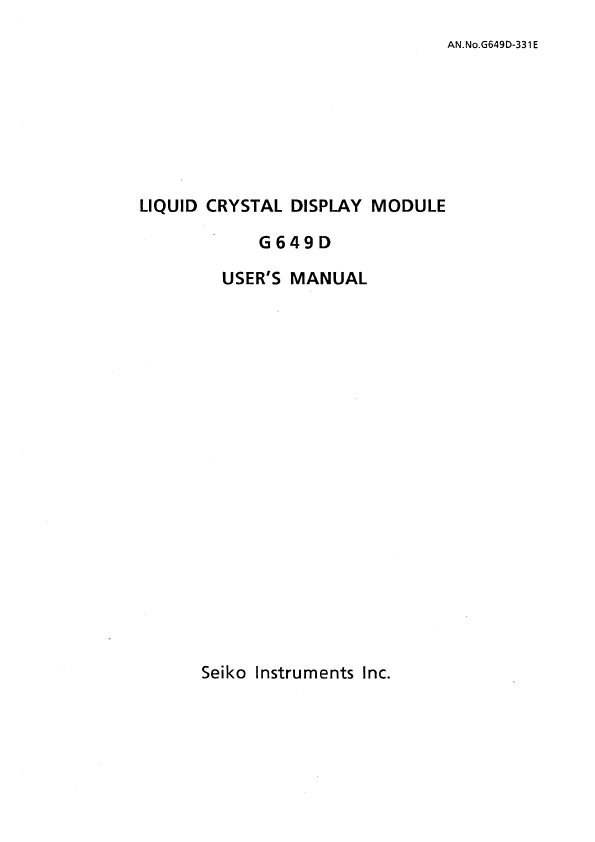 G649D Seiko Instruments Inc