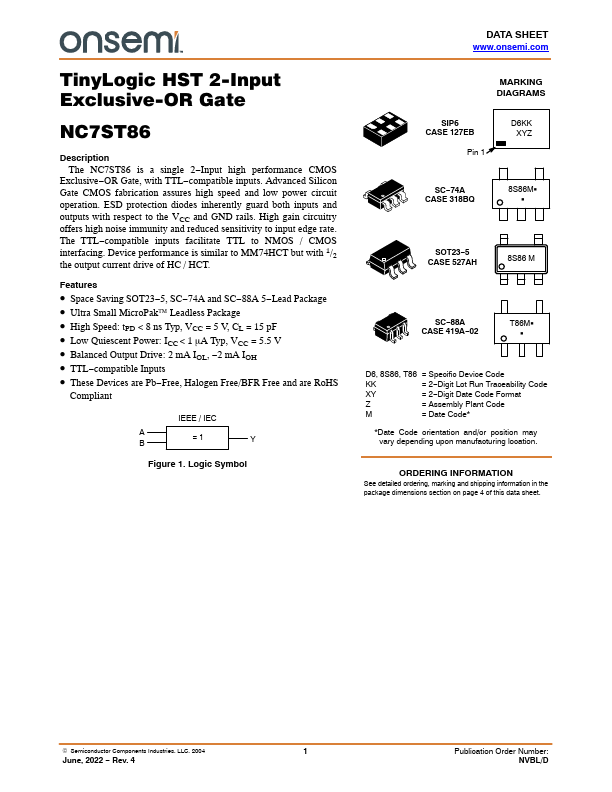 NC7ST86 ON Semiconductor