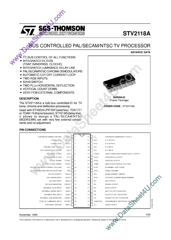 STV2118A ST Microelectronics
