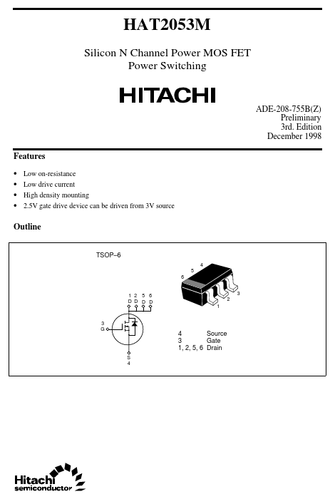 HAT2053M Hitachi Semiconductor