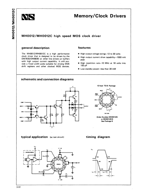 MH0012 National Semiconductor