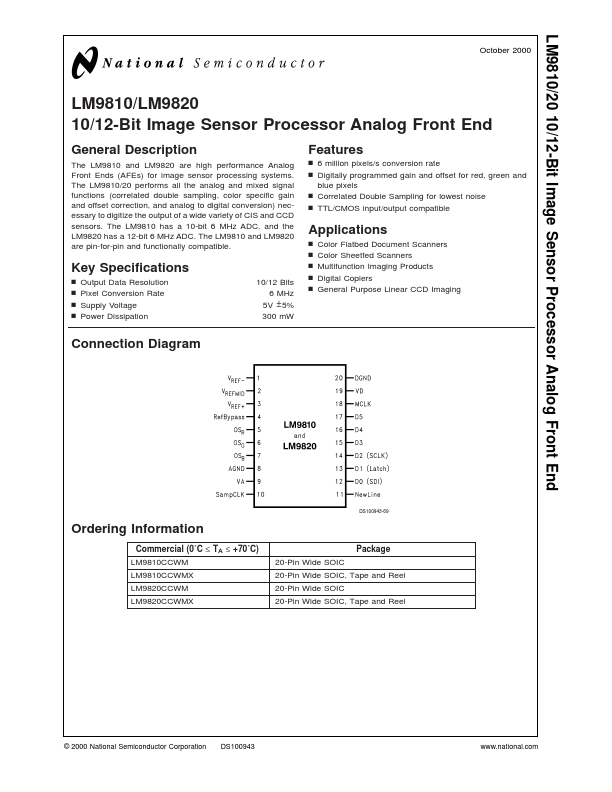 LM9820 National Semiconductor