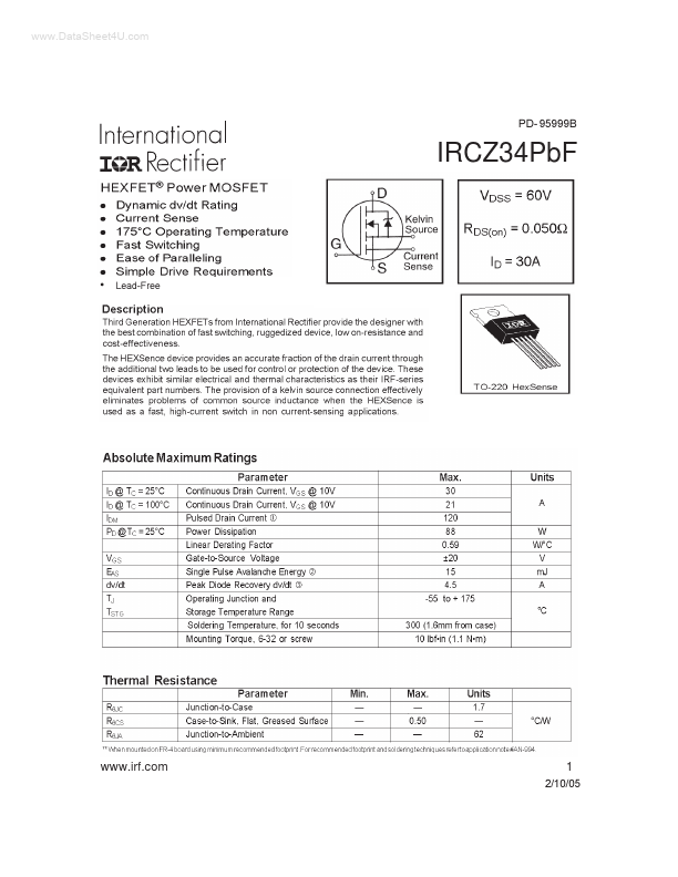 IRCZ34PBF International Rectifier