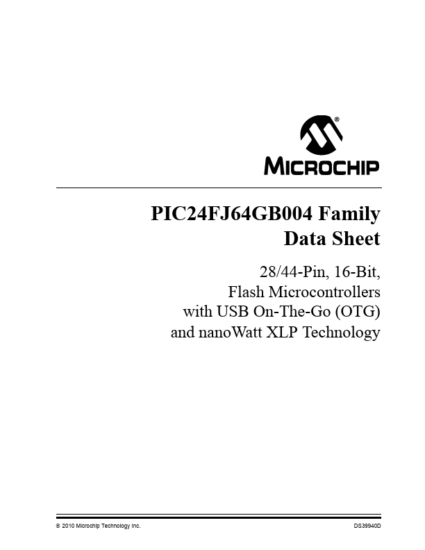 PIC24FJ32GB004 Microchip