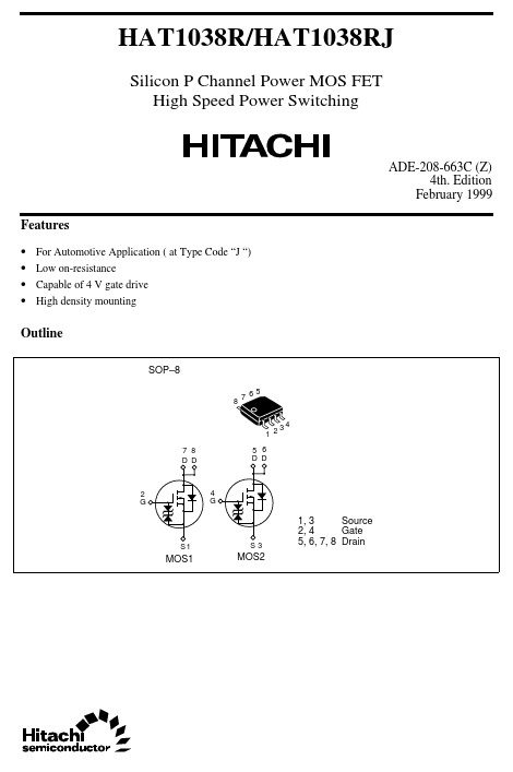 HAT1038RJ Hitachi Semiconductor