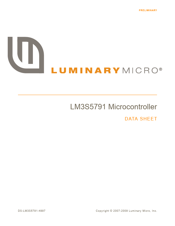LM3S5791 Luminary Micro