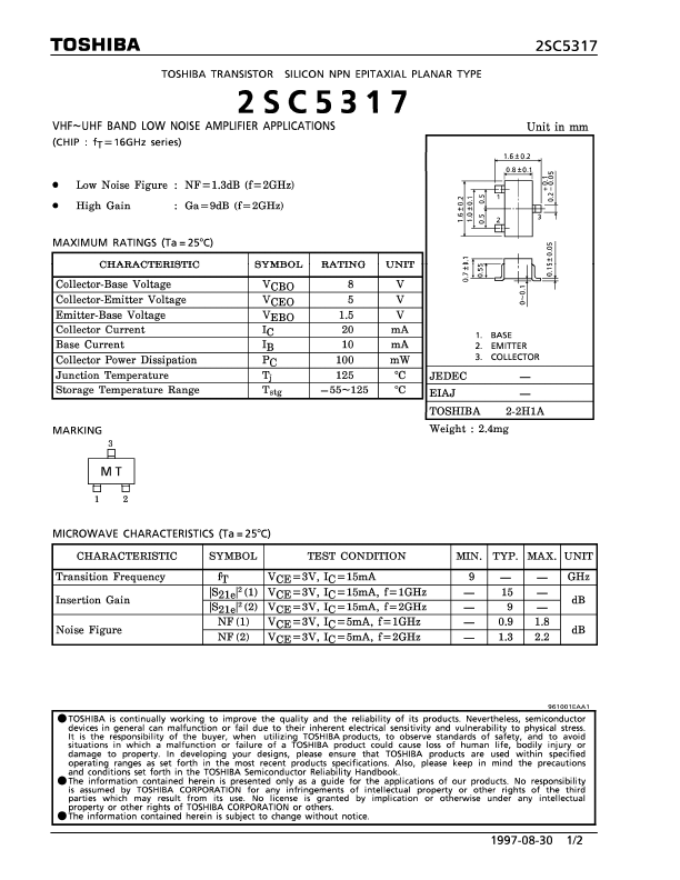 2SC5317 Toshiba Semiconductor
