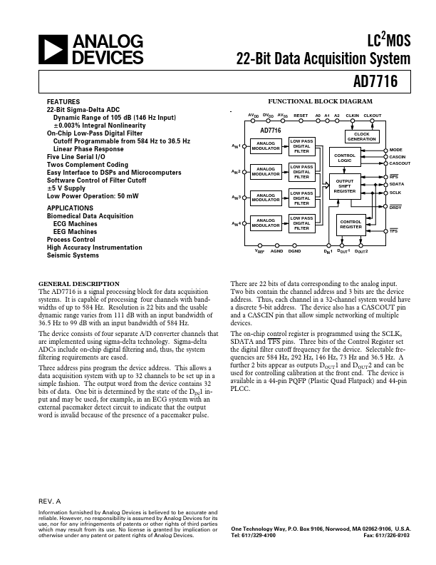 AD7716 Analog Devices