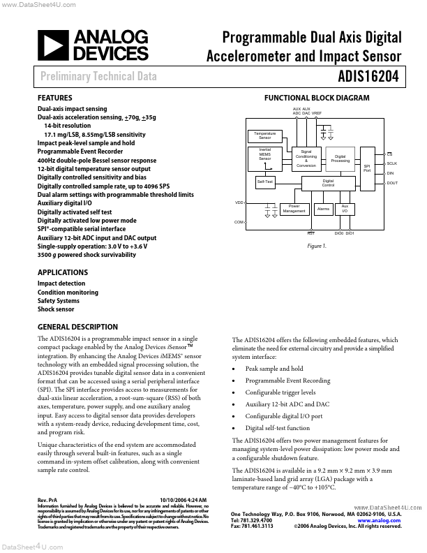 ADIS16204 Analog Devices