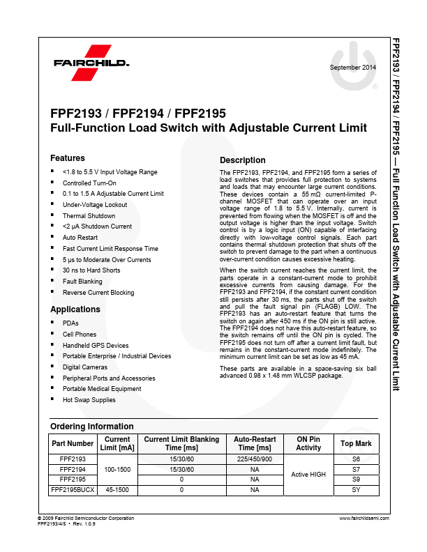 FPF2195 Fairchild Semiconductor