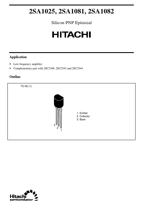 2SA1025 Hitachi Semiconductor
