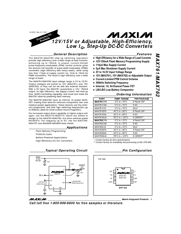 MAX762 Maxim