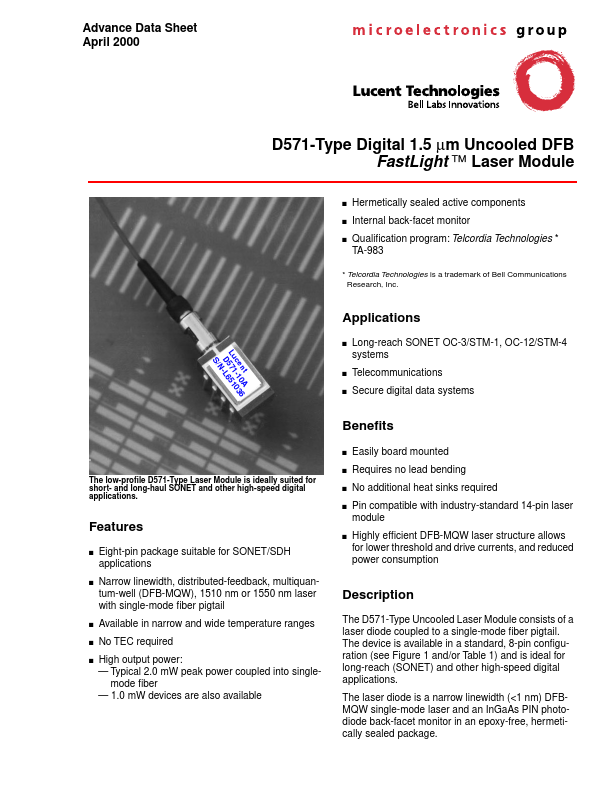 D571-21A Agere Systems