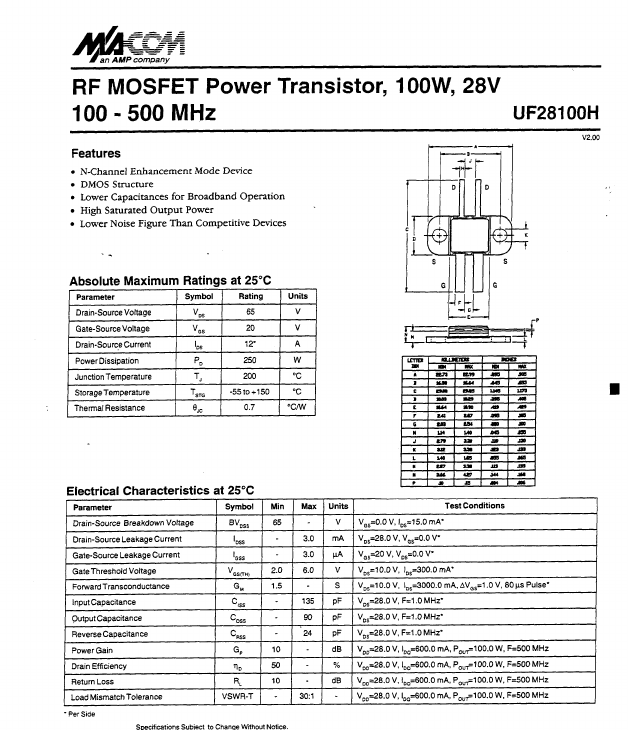 UF281OOH Tyco Electronics