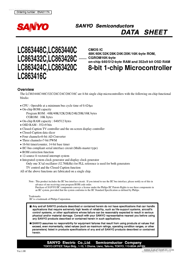 LC863440C Sanyo Semicon Device