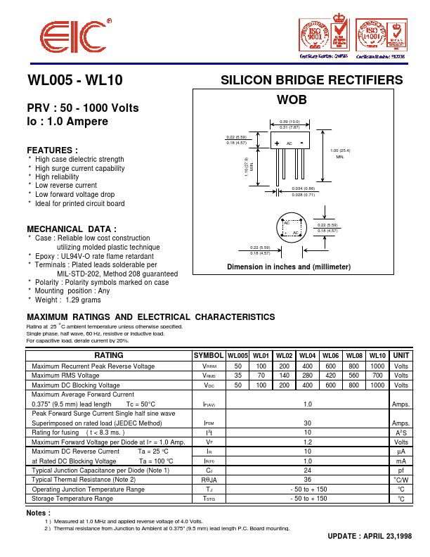 WL08 EIC discrete Semiconductors