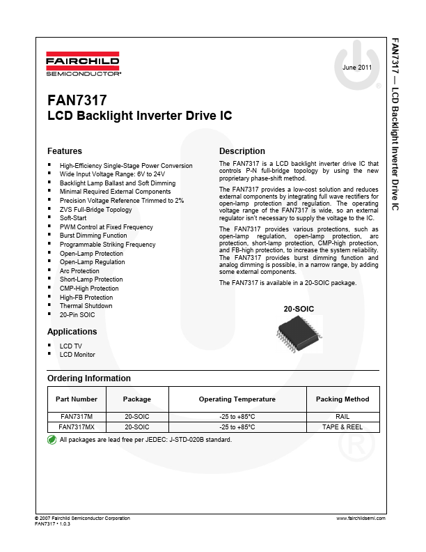 FAN7317 Fairchild Semiconductor