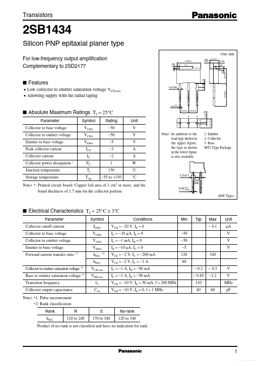 B1434 Panasonic Semiconductor