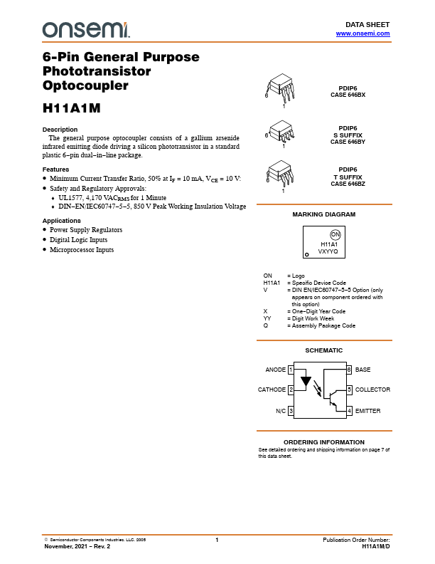 H11A1M ON Semiconductor