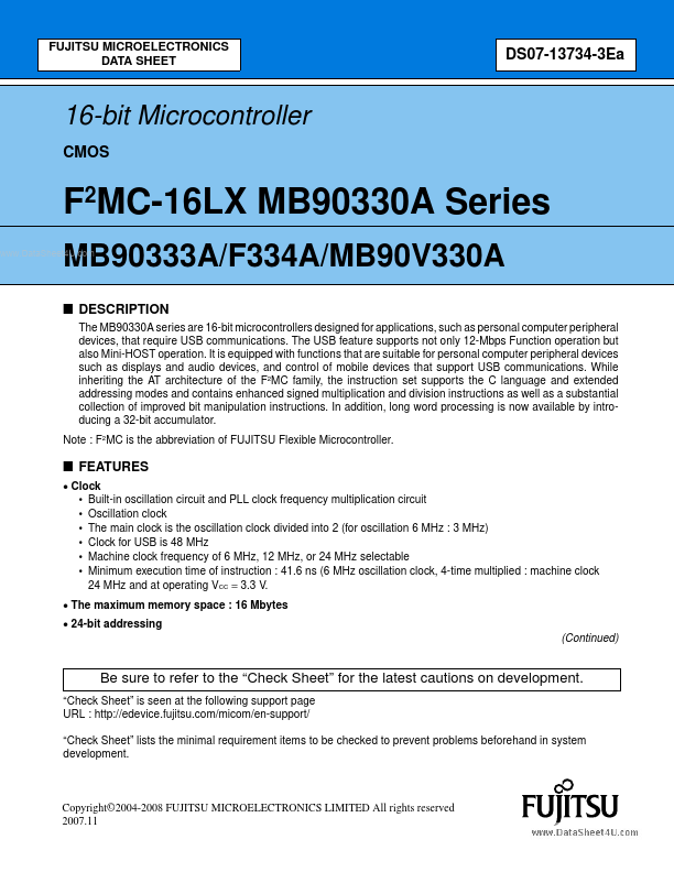 MB90330A Fujitsu Media Devices
