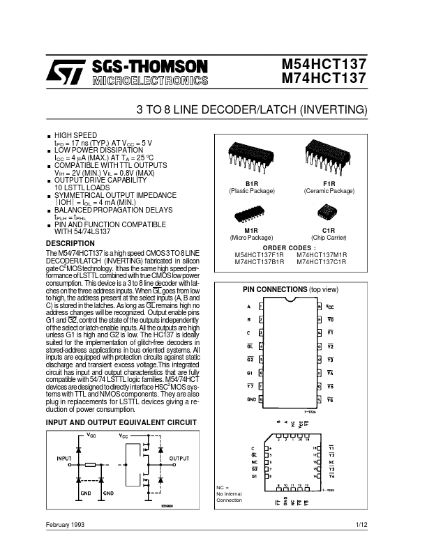 M74HCT137 ST Microelectronics
