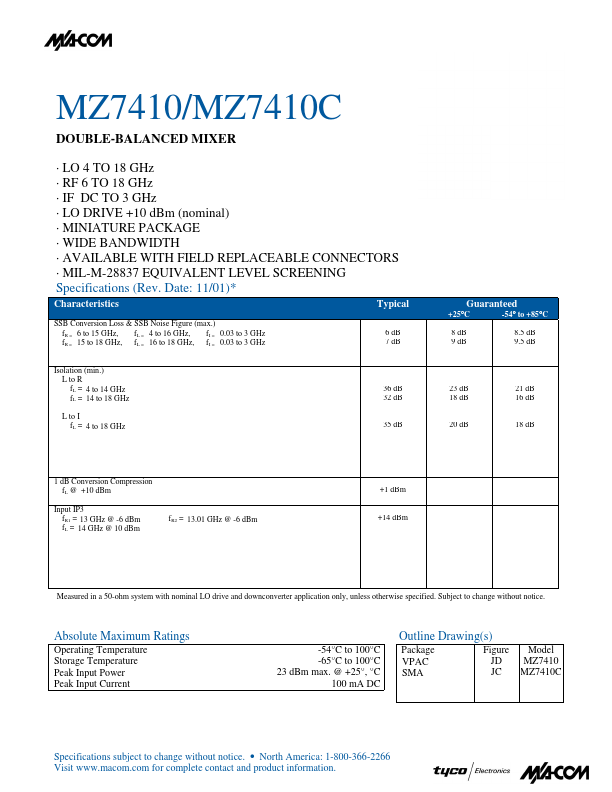 MZ7410C Tyco Electronics