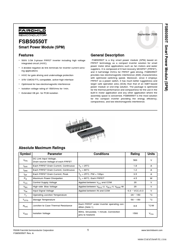 FSB50550T Fairchild Semiconductor