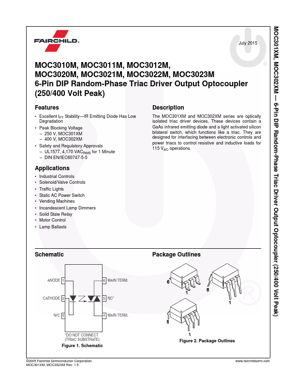 MOC3010M Fairchild Semiconductor
