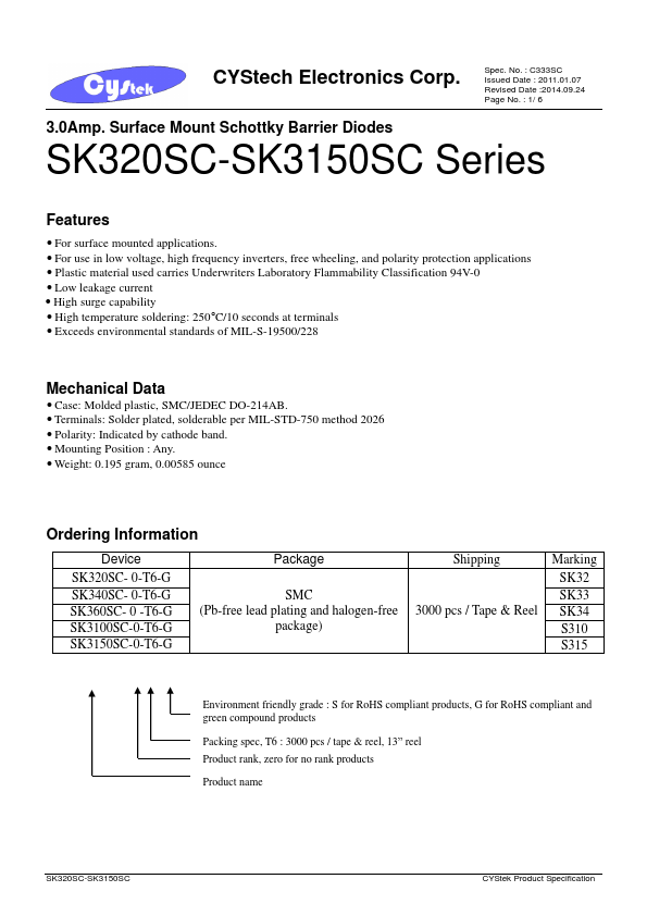 SK310 CYStech Electronics