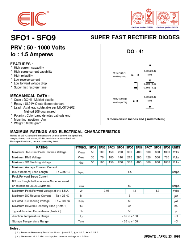 SFO6 EIC discrete Semiconductors