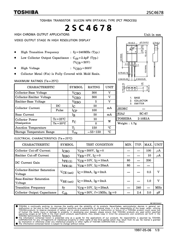 2SC4678 Toshiba Semiconductor