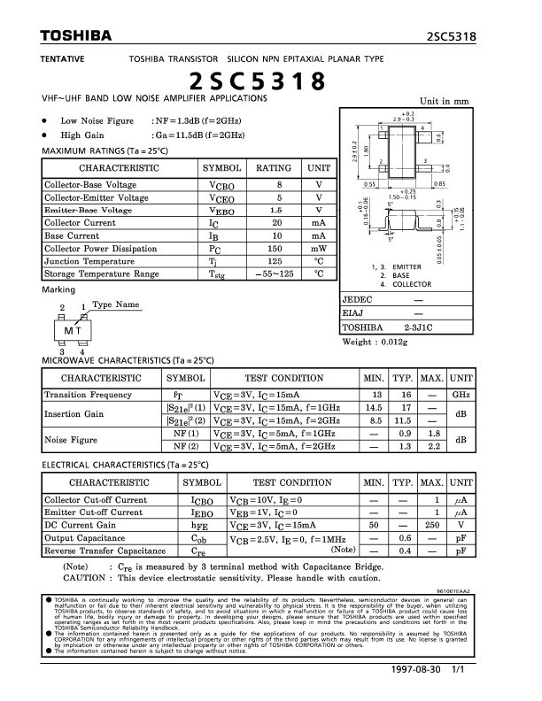 2SC5318 Toshiba Semiconductor