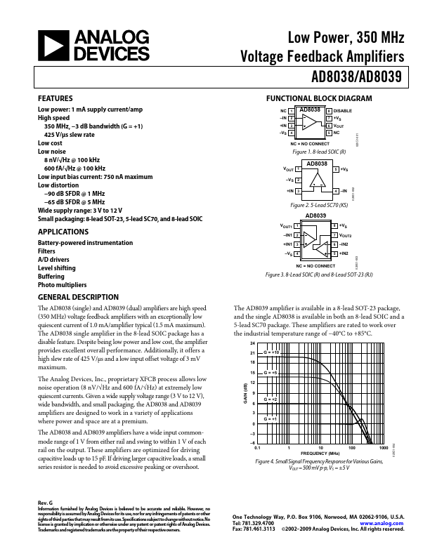 AD8039 Analog Devices